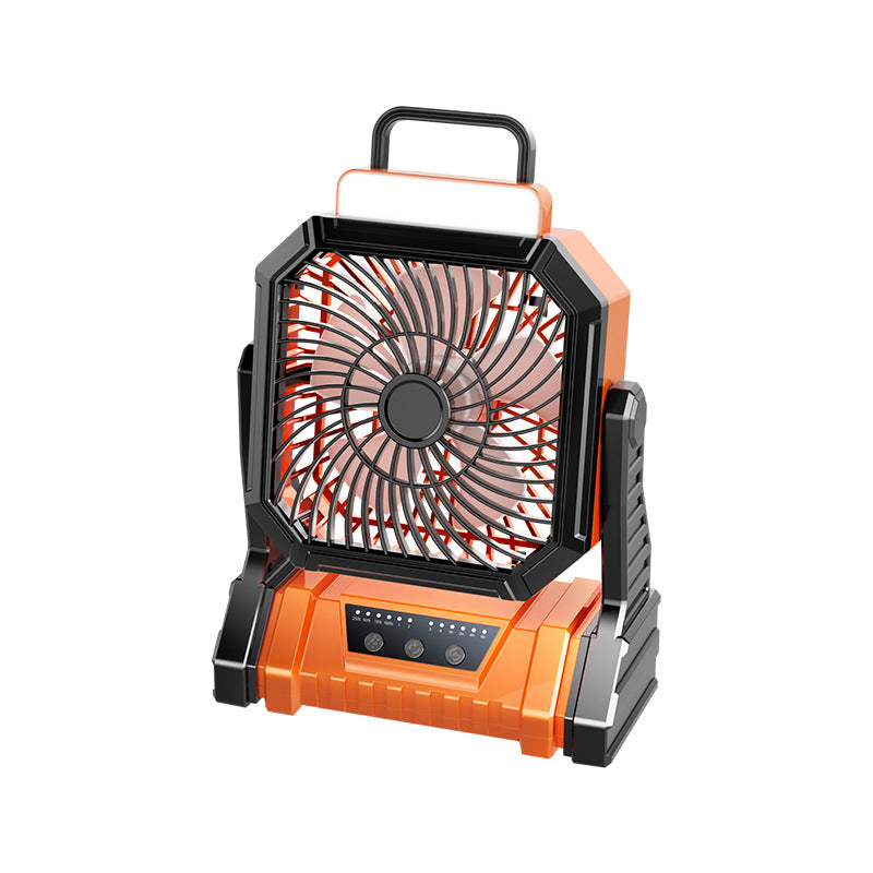 3-in-1 Camping Fan with LED Light & Power Bank — Rechargeable