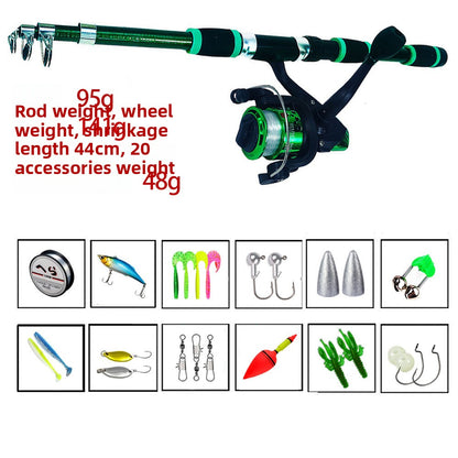 Portable Telescopic Fishing Rod Set.