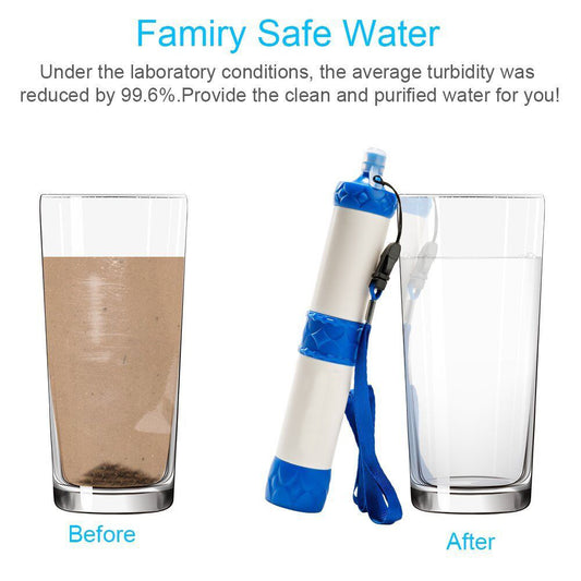 Portable Water Filter Straw — Survival & Camping Purifier