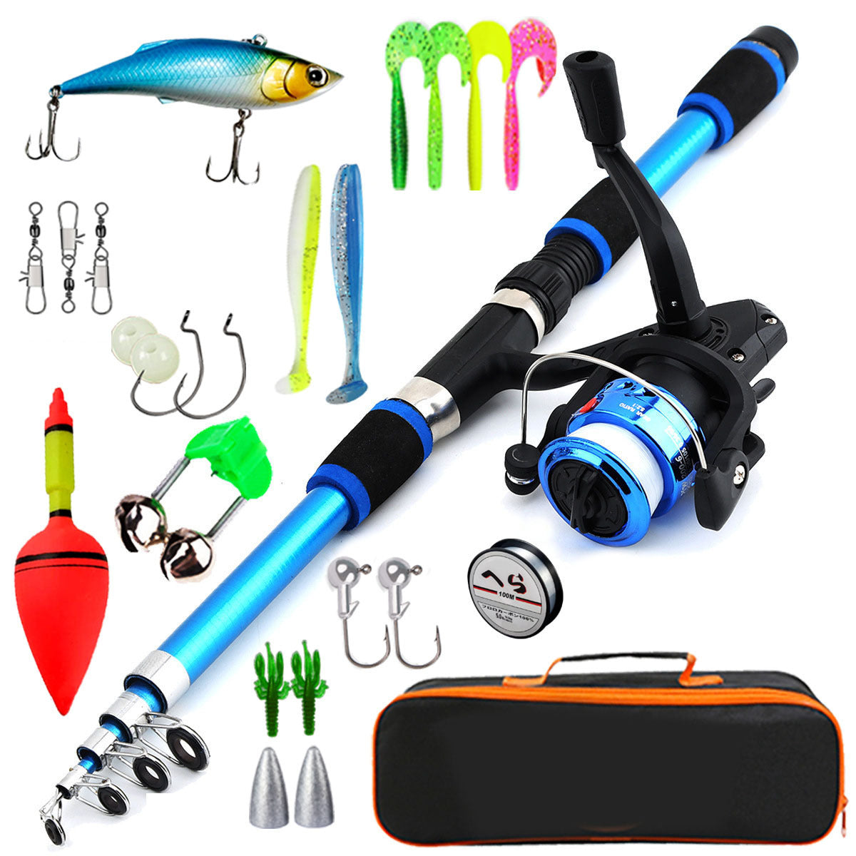 Portable Telescopic Fishing Rod Set.