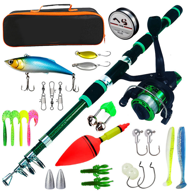 Portable Telescopic Fishing Rod Set.