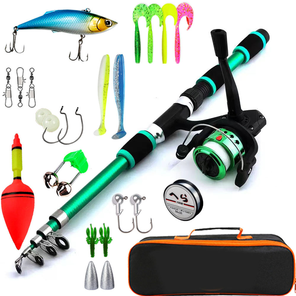 Portable Telescopic Fishing Rod Set.